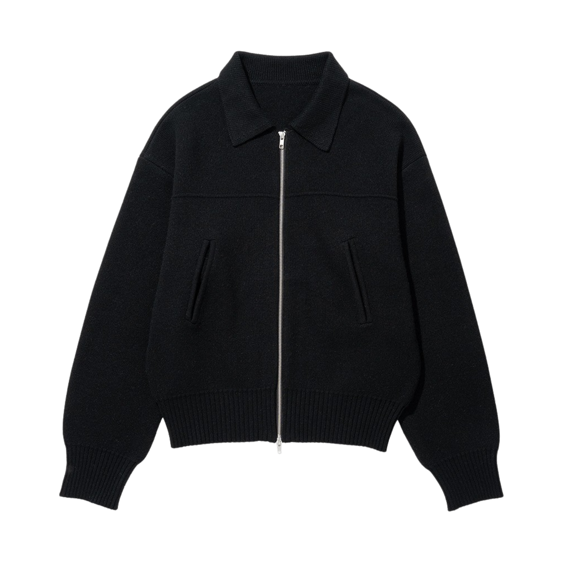 밀로 아카이브 자카드 니트 블루종 블랙(Millo Archive Jacquard Knit Blouson Black) - 1
