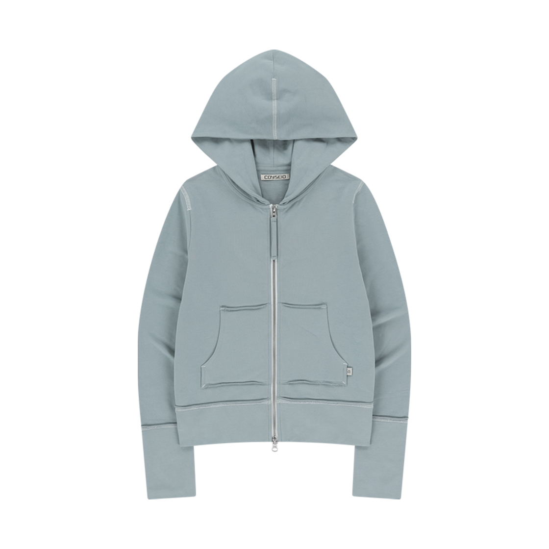 코이세이오 스티치 후드 집업 스카이 블루