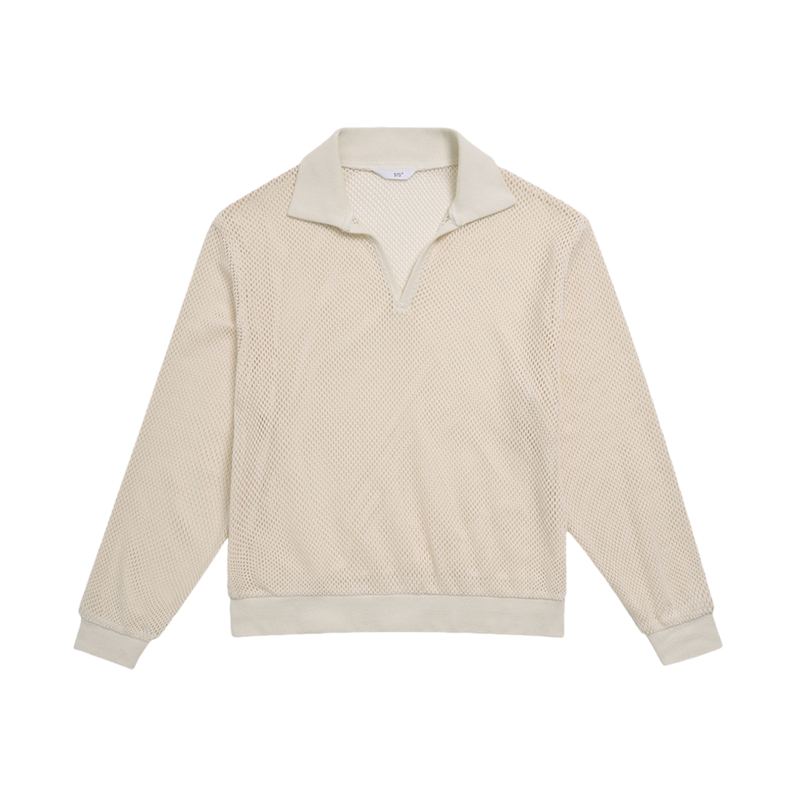 2502MLTWH STU Net V-neck Collar Knit Ivory