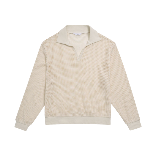 2502MLTWH STU Net V-neck Collar Knit Ivory