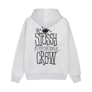 Stussy Crown International Hoodie Ash Heather