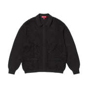 Supreme Crochet Zip Up Cardigan Black - 25SS