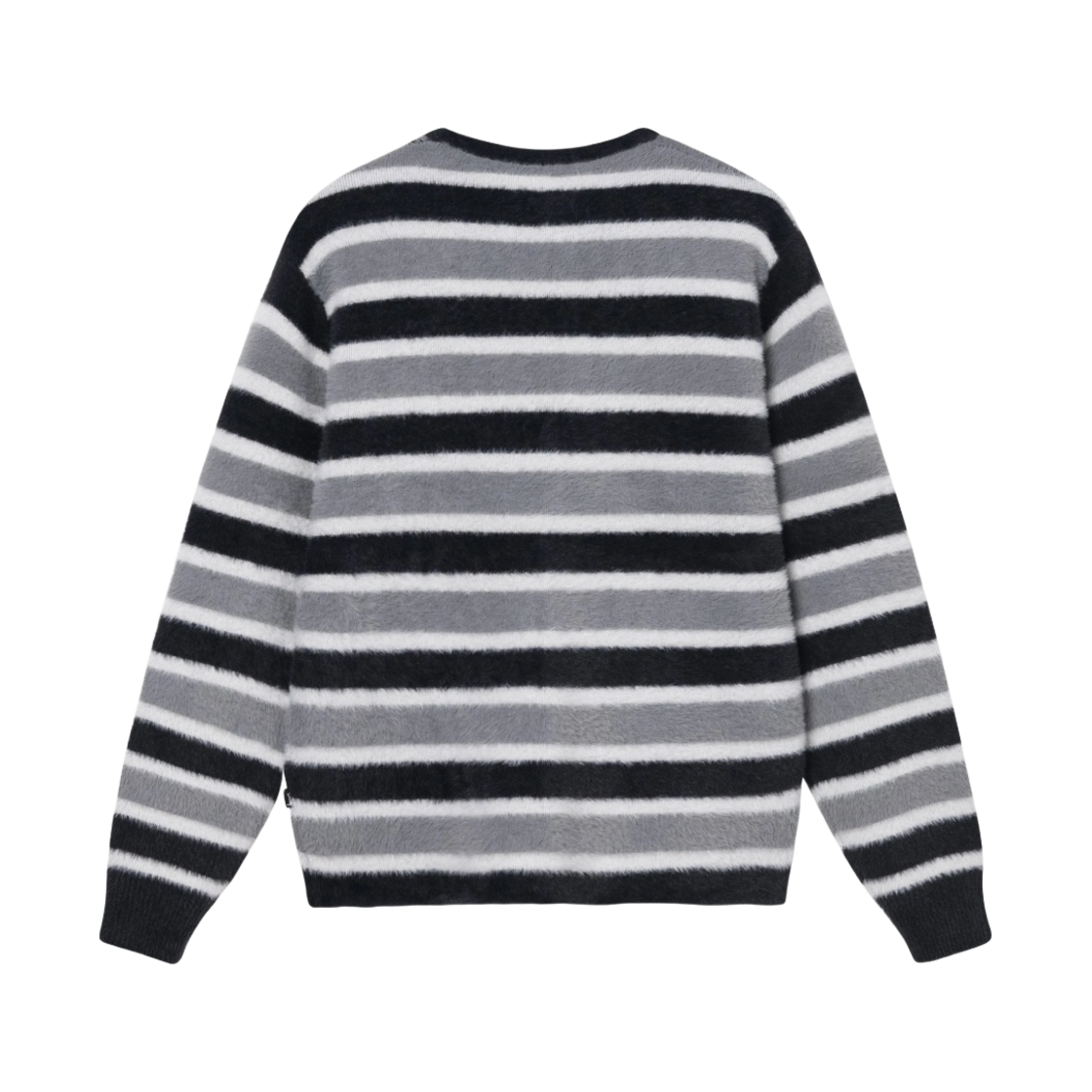 스투시 쉐기 스트라이프 가디건 블랙(Stussy Shaggy Stripe Cardigan Black) - 2