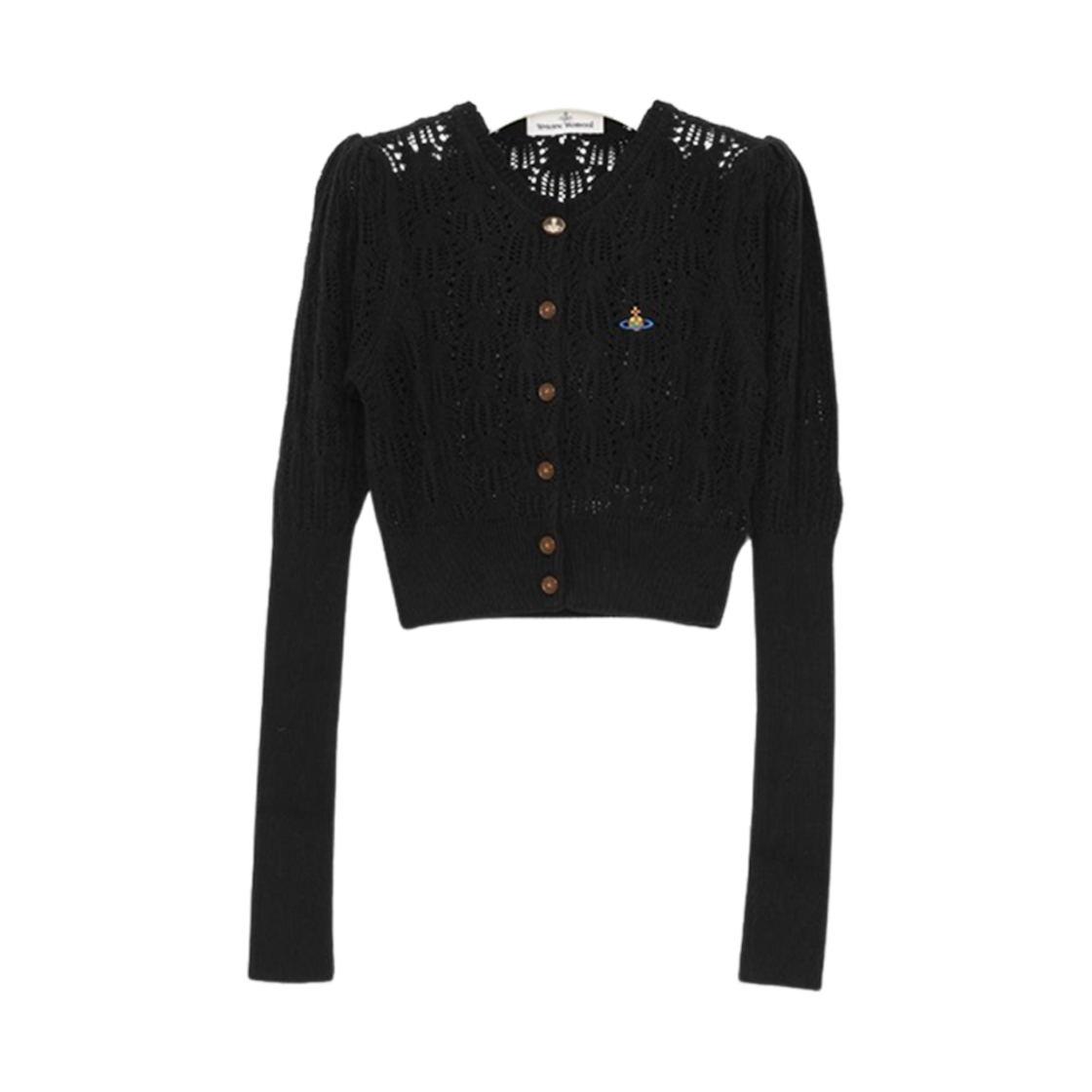 1803004Y-Y001X-N401 (W) Vivienne Westwood Samantha Cropped Cardigan Black