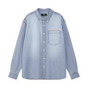 Emis Chambray Denim Shirt Light Blue