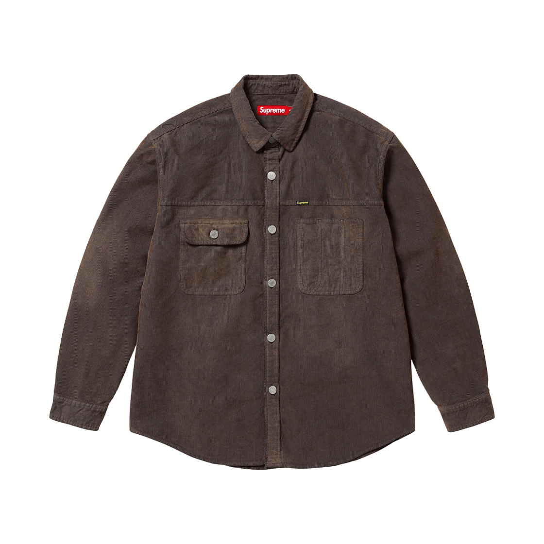 슈프림 워시드 코듀로이 셔츠 브라운 - 25SS(Supreme Washed Corduroy Shirt Brown - 25SS)