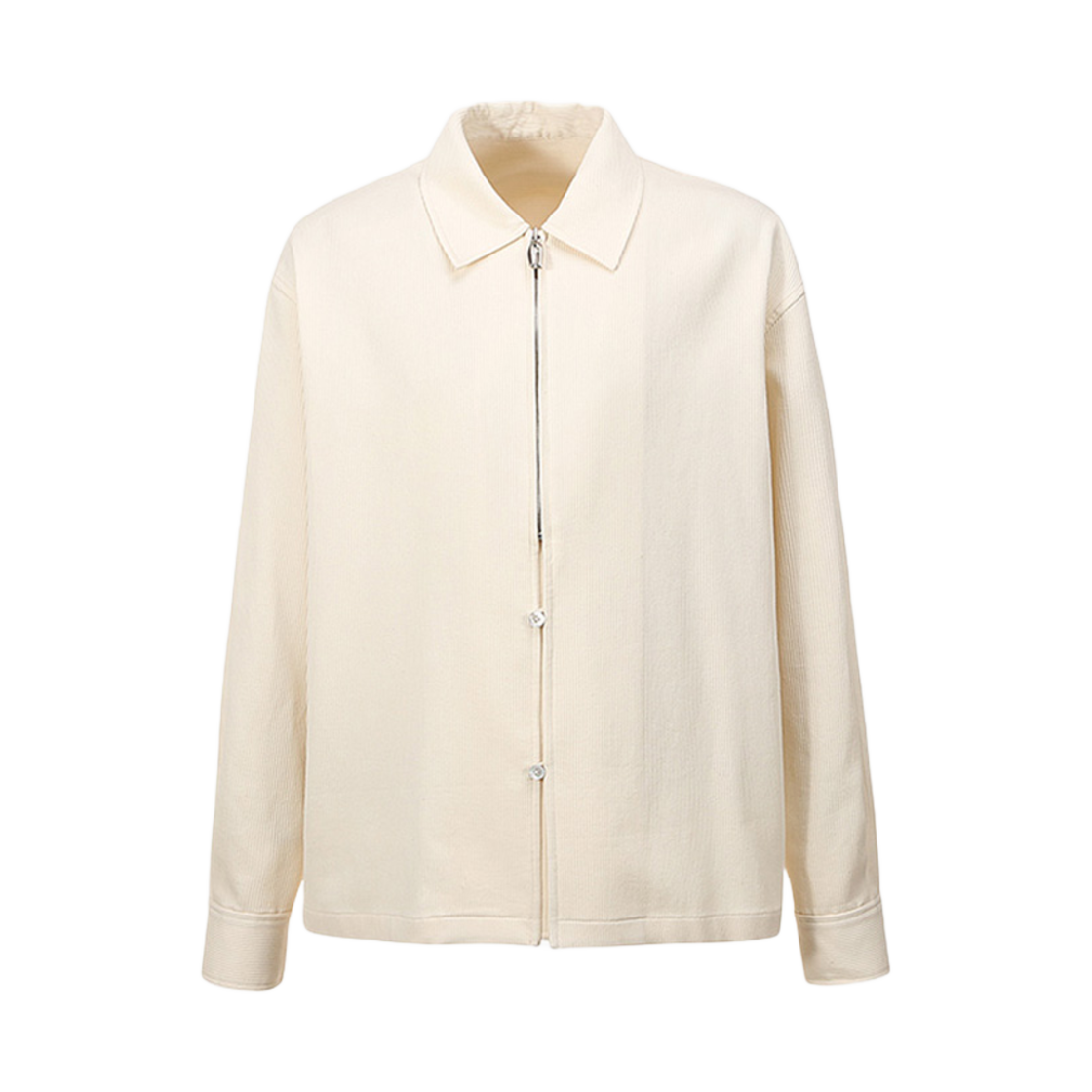 LH2511SH008EIV LE17SEPTEMBRE Zip And Button Front Shirt Ivory