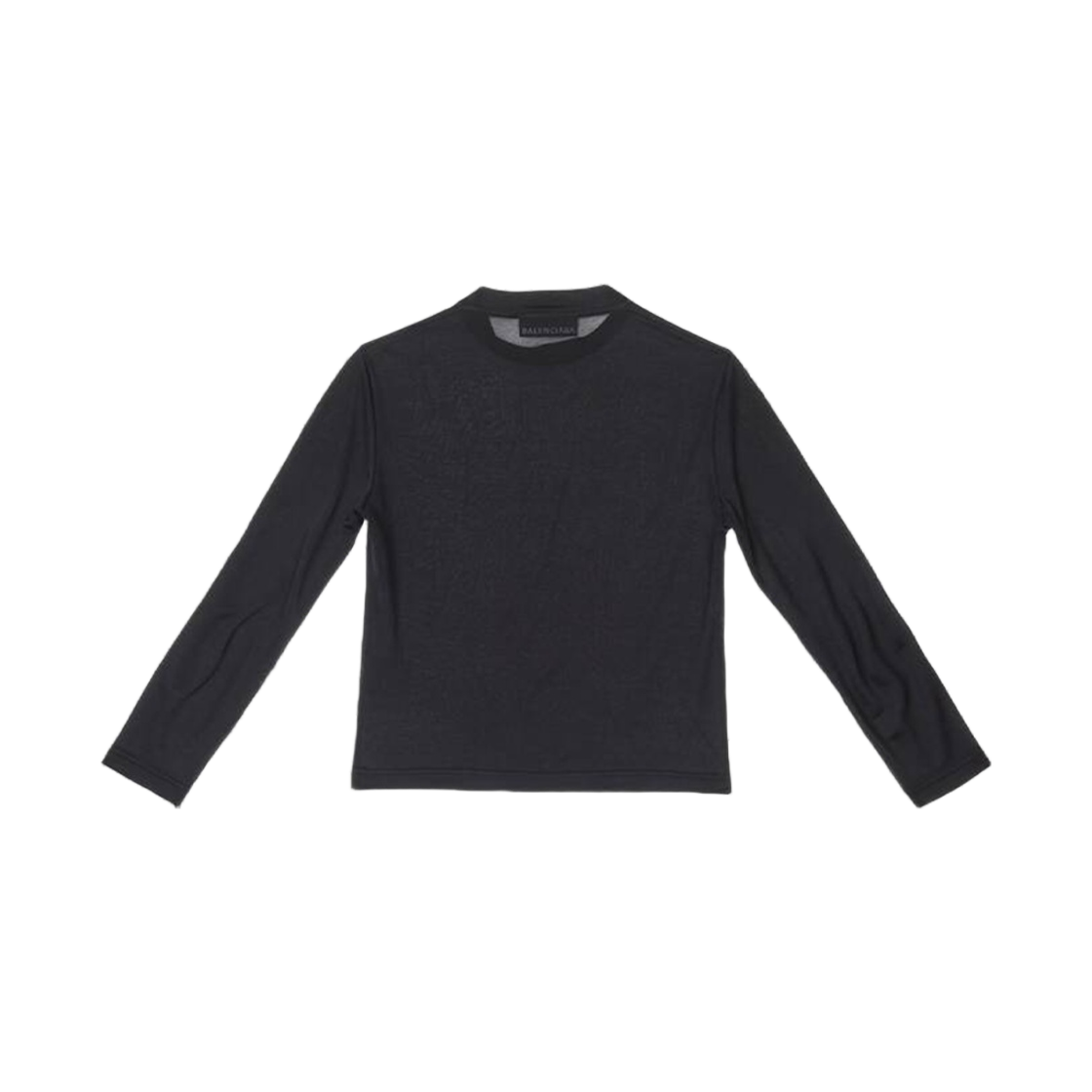 (W) 발렌시아가 탭 피티드 롱슬리브 티셔츠 블랙((W) Balenciaga Tab Fitted Long Sleeve T-Shirt Black) - 2