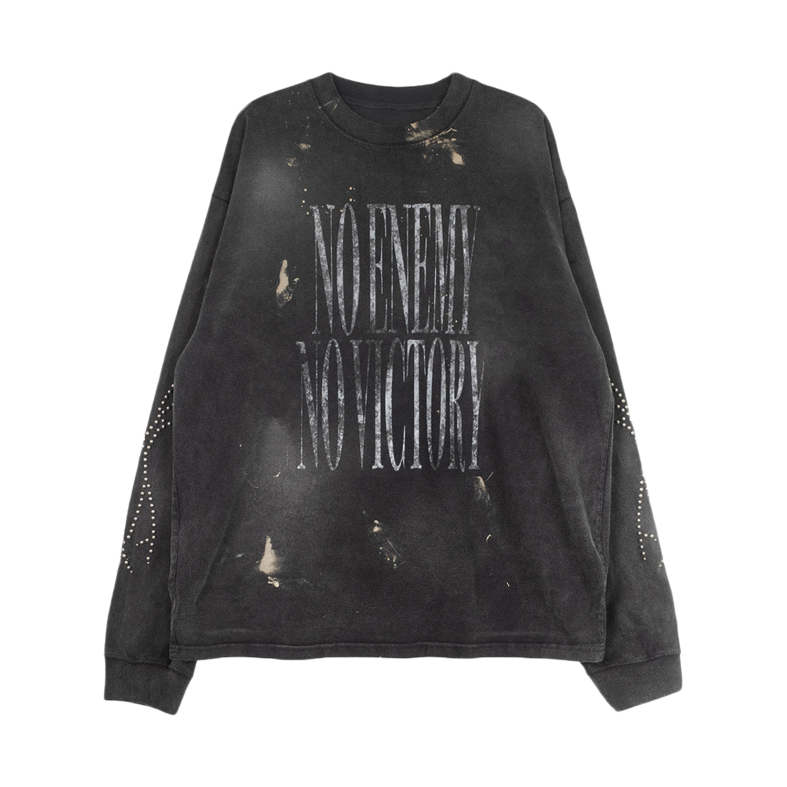 24EP3TS0092 Gatherlazy Vintage Studded Over LS T-Shirt Charcoal