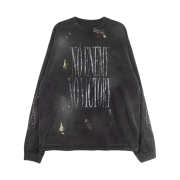 Gatherlazy Vintage Studded Over LS T-Shirt Charcoal