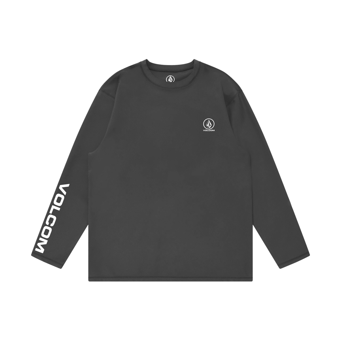 볼컴 슬리브 포인트 래시가드 티셔츠 (차콜)(Volcom Sleeve Point Rash Guard Long Sleeve Charcoal)