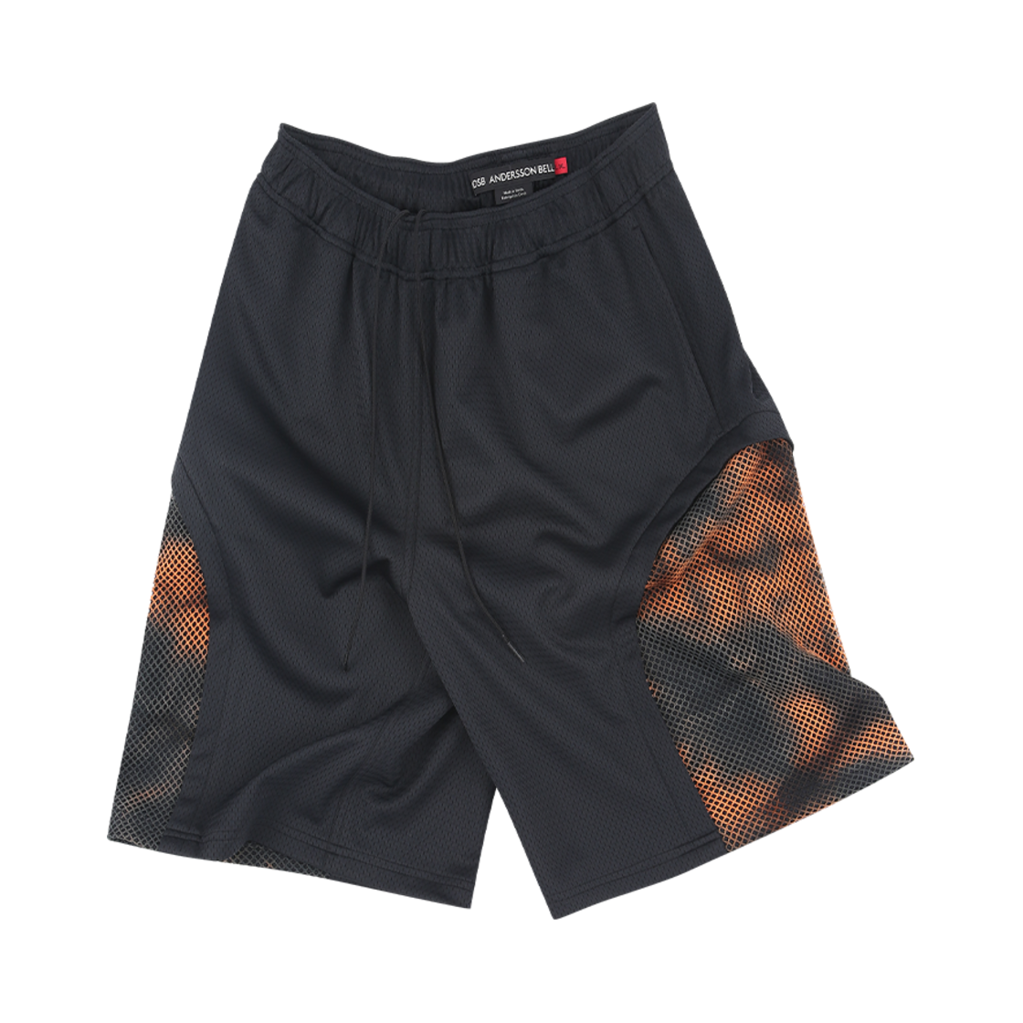 【Andersson Bell】 UNISEX DOUBLE PANELED MESH SHORTS Double Paneled Mesh Shorts Black – Above The Clouds