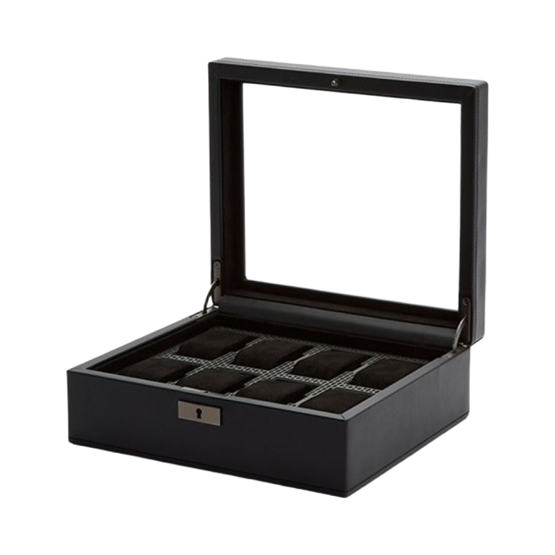 488003 Wolf 1834 Axis 8 piece Watch Box Powder Coat Black