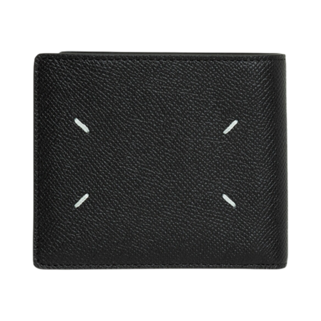S35UI0435P0404H5515 Maison Margiela Rubber Leather Bi-Fold Wallet Black White