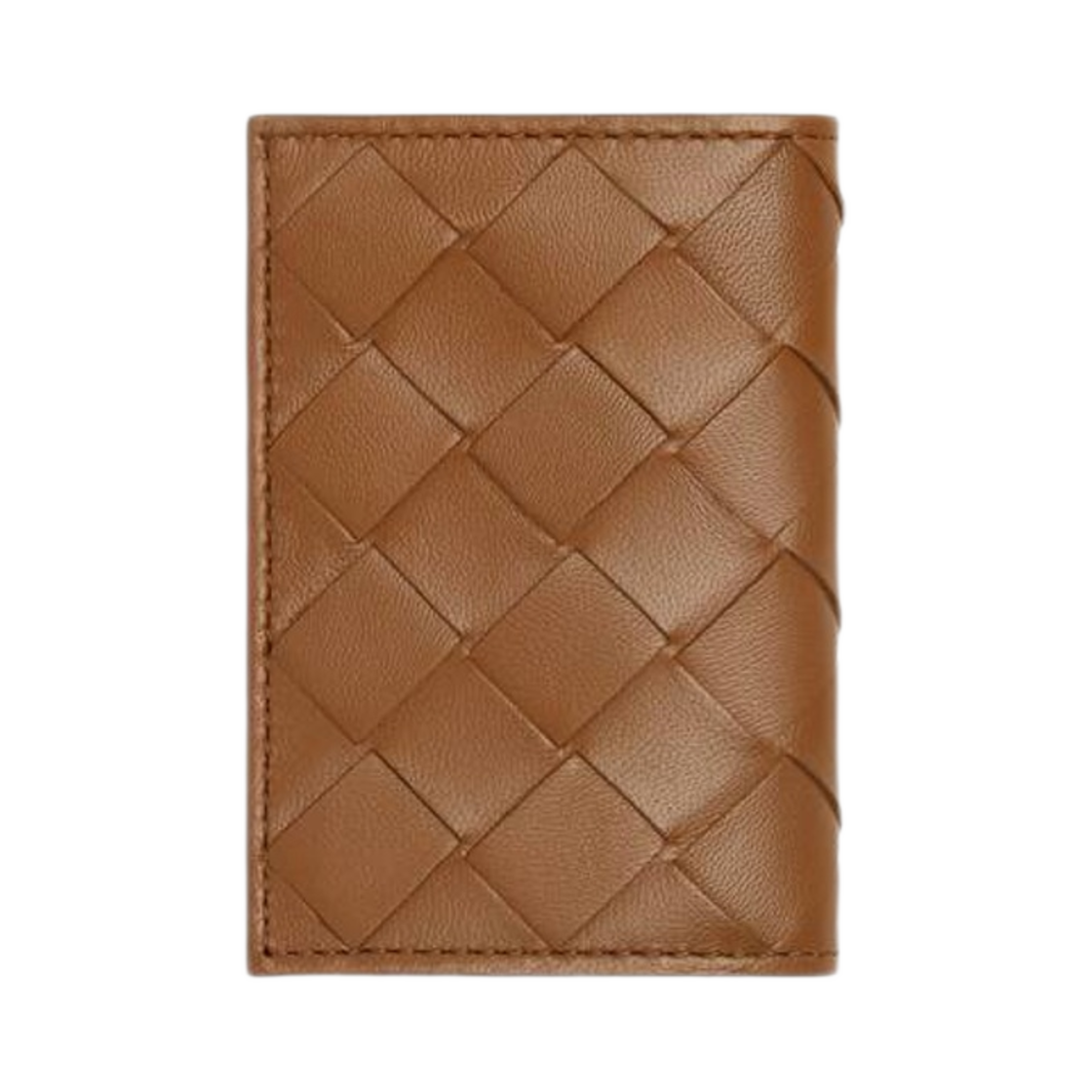 보테가 베네타 인트레치아토 타이니 트라이폴드 지갑 우드(Bottega Veneta Intrecciato Tiny Tri-Fold Wallet Wood) - 1