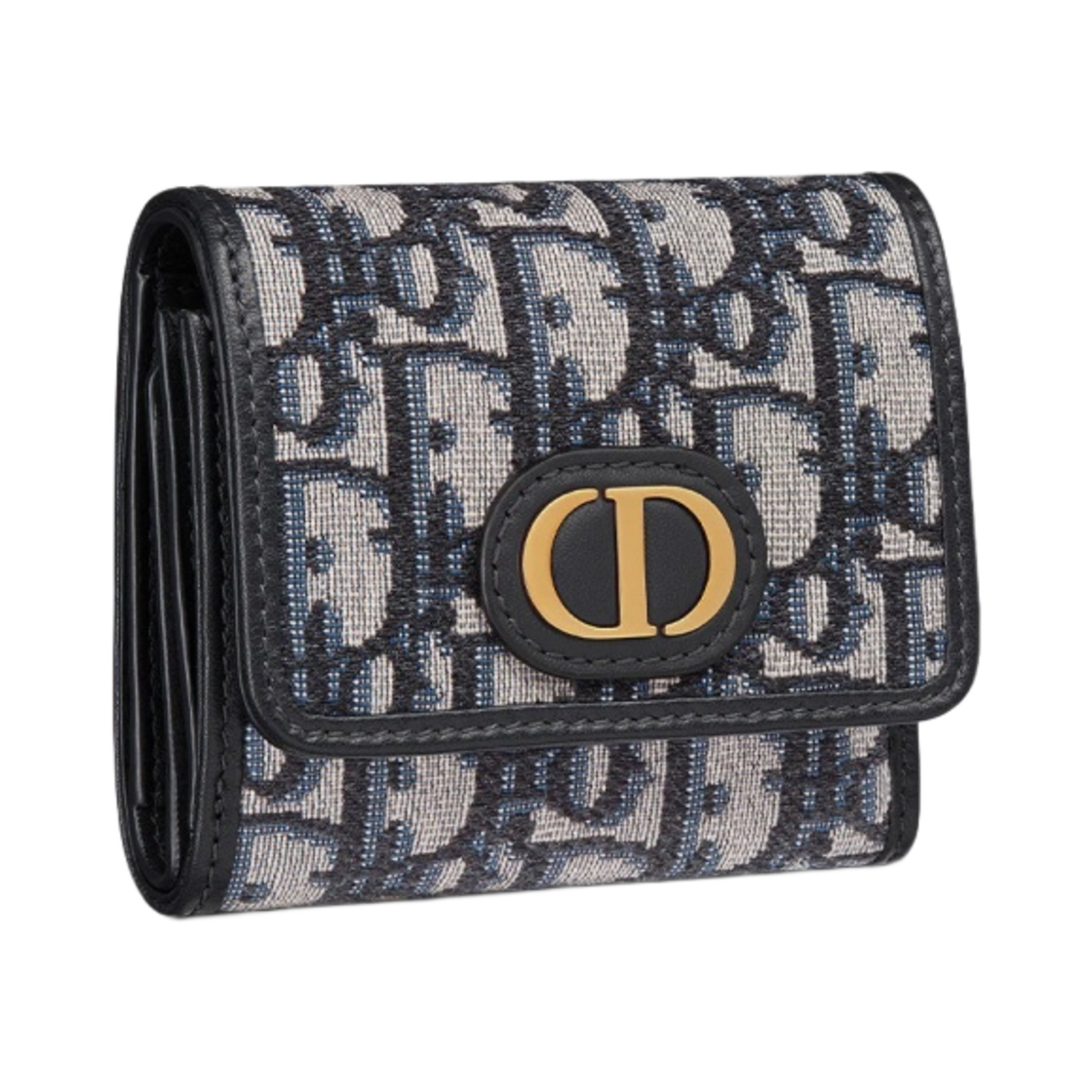 디올 30 몽테인 로터스 지갑 블루 디올 오블리크 자카드(Dior 30 Montaigne Lotus Wallet Blue Dior Oblique Jacquard) - 2