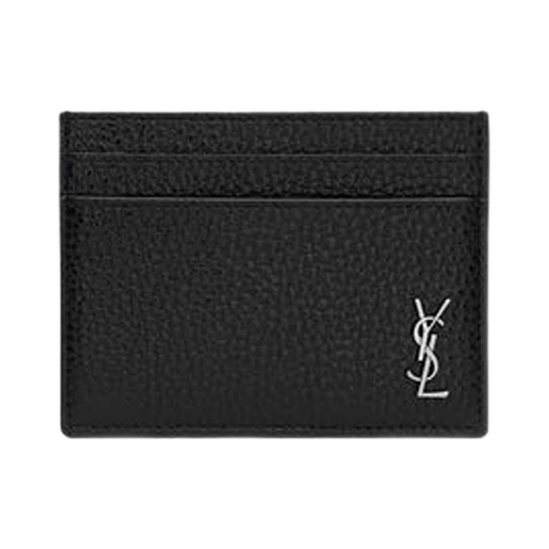 생로랑 타이니 카산드라 카드 케이스 그레인 레더 블랙(Saint Laurent Tiny Cassandre Card Case In Grained Leather Black)