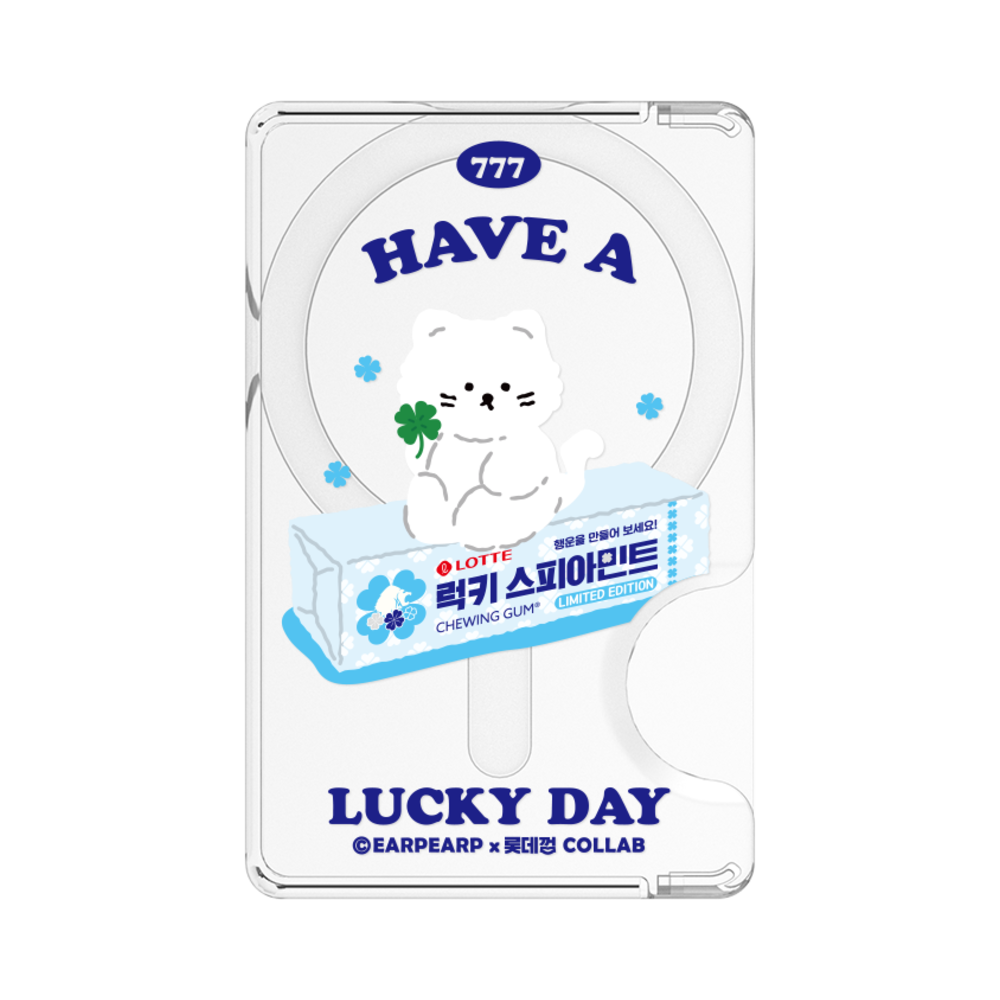 [어프어프 X 롯데껌] 럭키 스피아민트 (맥세이프-카드지갑)([EARPEARP X LOTTE GUM] Lucky Spearmint MagSafe Card Wallet)