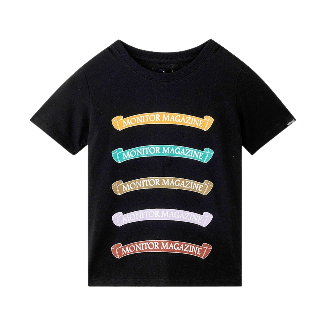 사파리스팟 우먼 1/2 플래그 매거진 티 블랙