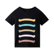 Safarispot Women 1/2 Flag Magazine Tee Black