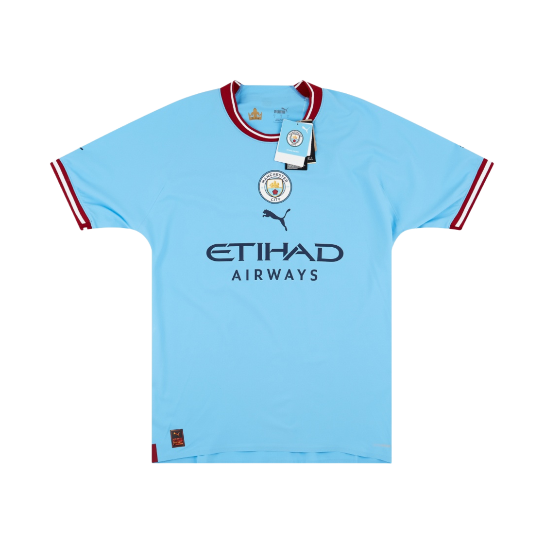 푸마 맨체스터 시티 2022/23 플레이어 이슈 홈 저지 팀 라이트 블루 (논 마킹 버전)(Puma Manchester City 2022/23 Player Issue Home Jersey Team Light Blue (Non Marking Ver.))