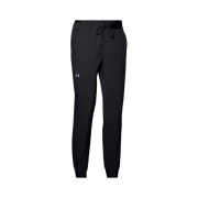 (W) Under Armour UA Armour Sport Woven Pants Black Metallic Silver