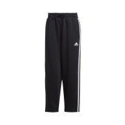 (W) Adidas Essential 3S Openhem Fleece Pants Black White - KR Sizing