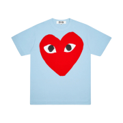 Play Comme des Garcons Red Heart T-Shirt Blue