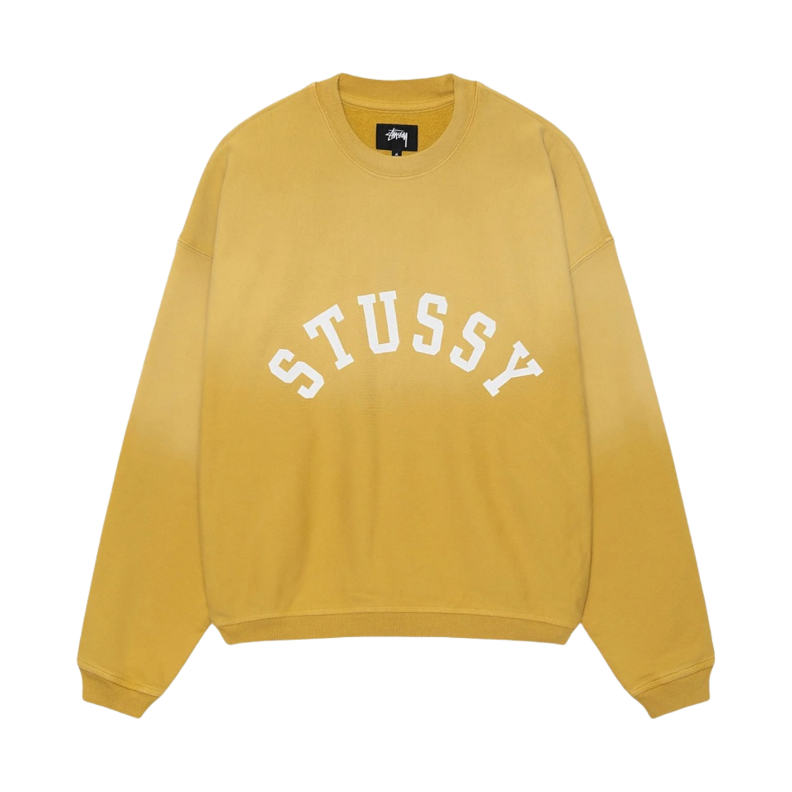 스투시 선 페이디드 오버사이즈 크루넥 옐로우