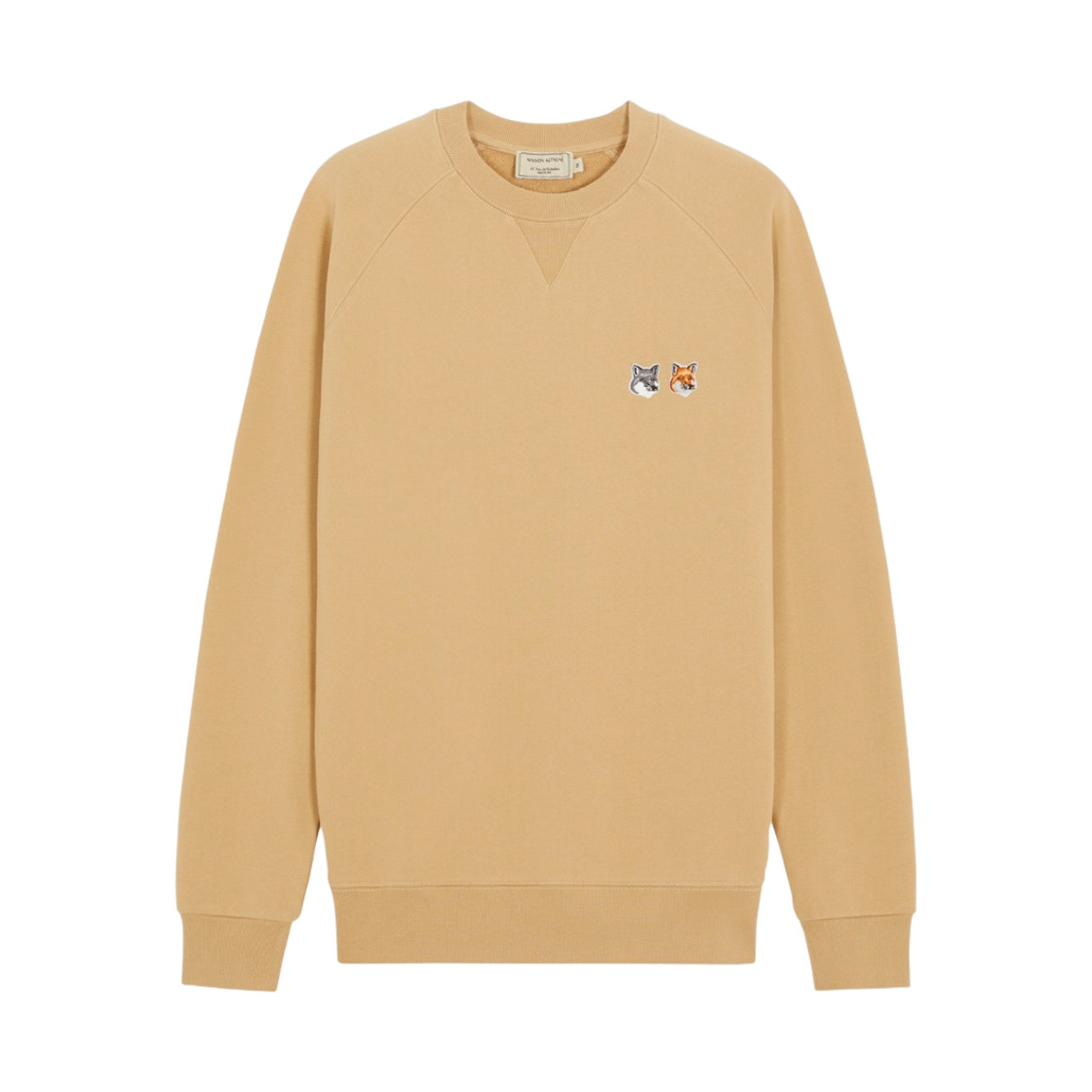 메종 키츠네 더블 폭스 헤드 패치 클래식 스웨트셔츠 베이지(Maison Kitsune Double Fox Head Patch Classic Sweatshirt Beige) - 1
