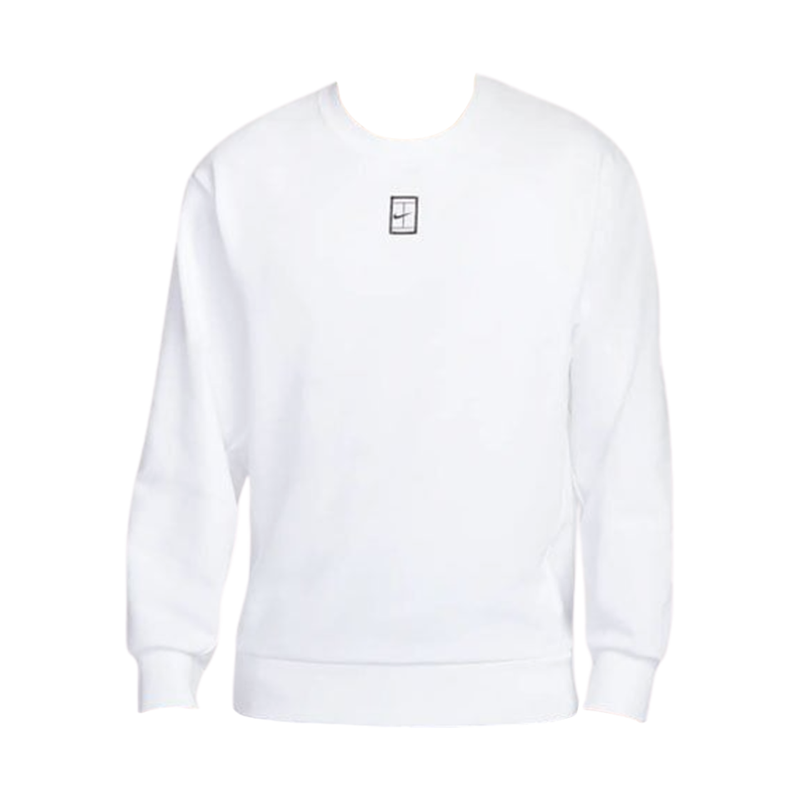 FZ7521-100 Nike Court Heritage Dri-Fit Fleece Crew White - Asia