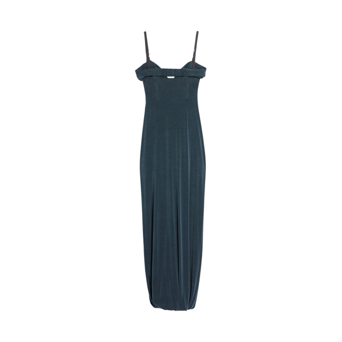 (W) 자크뮈스 라 로브 프라이아 드레이프 저지 드레스 네이비((W) Jacquemus La Robe Praia Draped Jersey Dress Navy) - 2