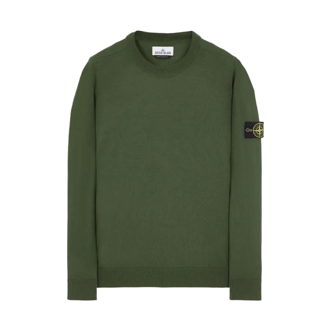 7715510C4-V0058 Stone Island 510C4 Light Wool Crewneck Knit Olive Green - 22FW