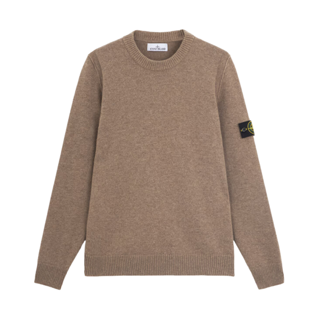 8115508A3-V0075 Stone Island 508A3 Lambswool Crewneck Knit Walnut Brown -24FW