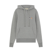 Maison Kitsune Hoodie Double Fox Head Patch Grey Melange