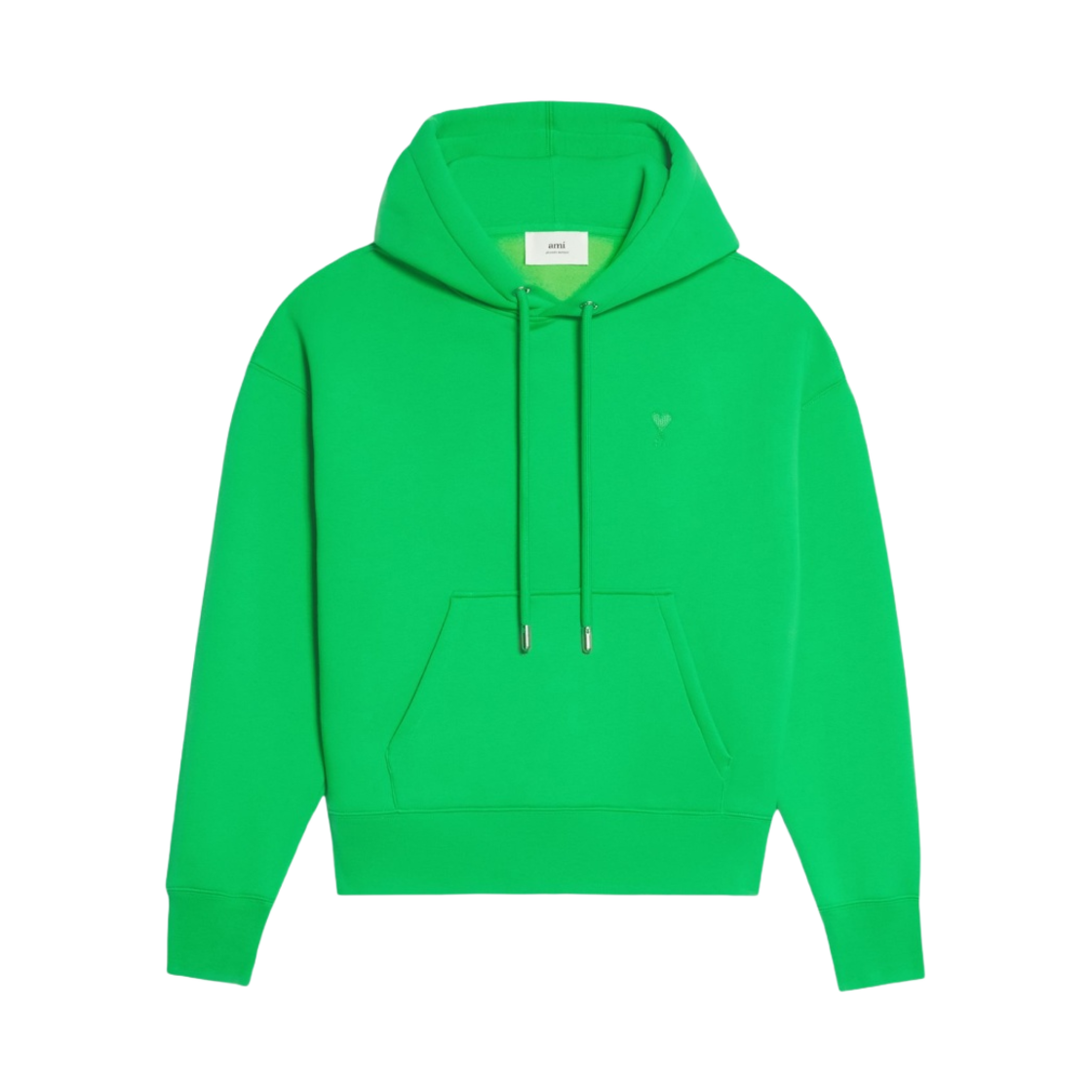 아미 톤온톤 하트 로고 후드 그린(AMI de Coeur Tone-On-Tone Hoodie Green) - 1