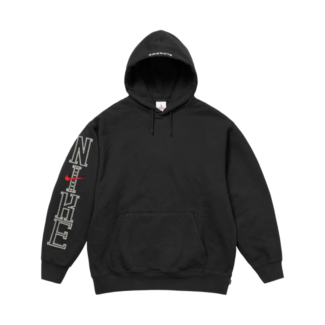 슈프림 x 나이키 후드 스웨트셔츠 블랙 - 24SS(Supreme x Nike Hooded Sweatshirt Black - 24SS)