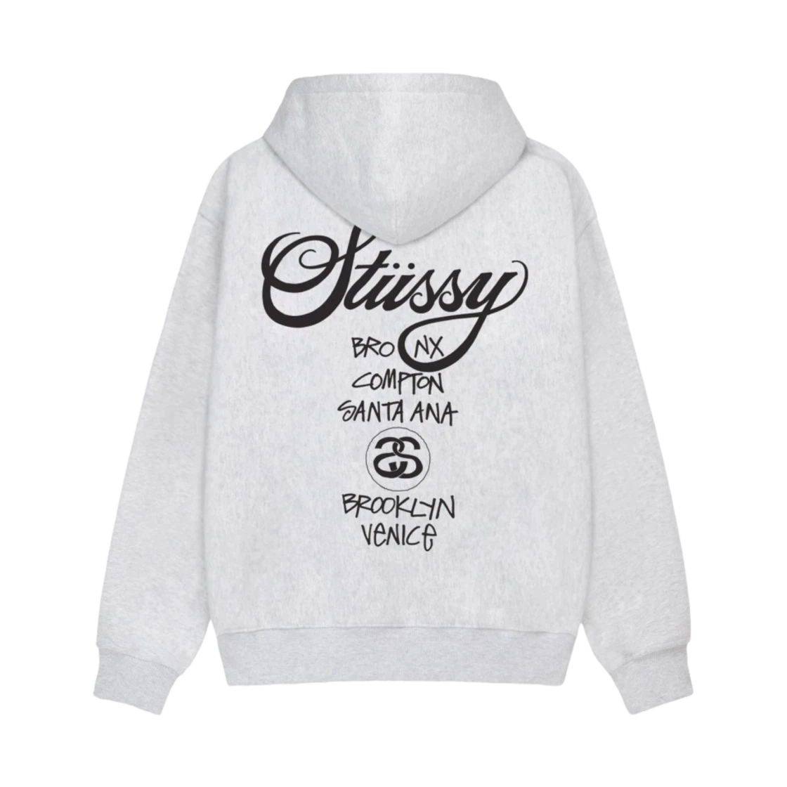 Stussy Stussy World Tour Hoodie Ash Heather 2024,2025 · S