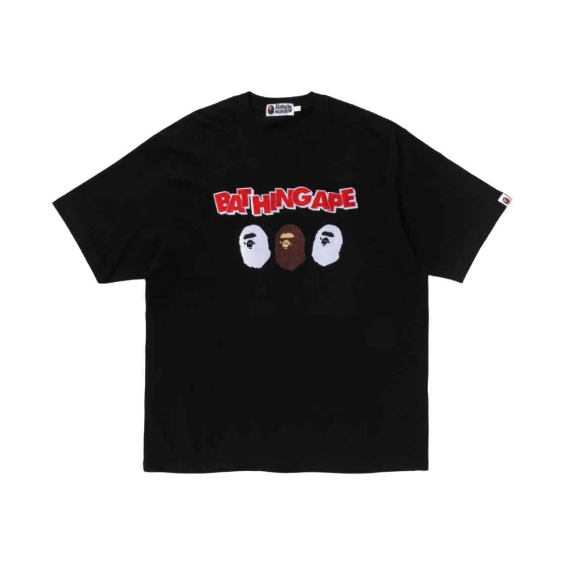 0ZXTEM110337M BAPE Triple Ape Head Relaxed Fit T-Shirt Black