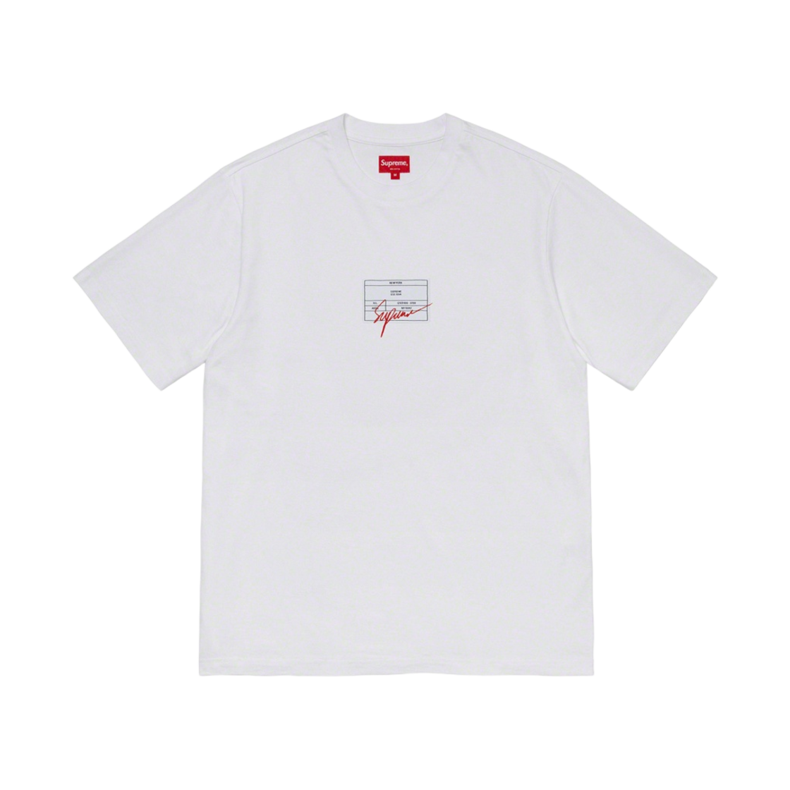 슈프림 시그니쳐 라벨 숏슬리브 탑 화이트 - 21SS(Supreme Signature Label S/S Top White - 21SS) - 1