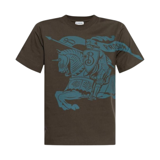 (W) Burberry Prorsum Print Round T-Shirt Dark Brown