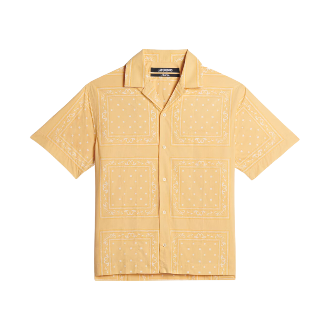자크뮈스 라 슈미즈 진 페이즐리 프린트 볼링 셔츠 프린트 옐로우 페이디드 페이즐(Jacquemus La Chemise Jean Paisley Print Bowling Shirt Print Yellow Faded Paisle) - 1