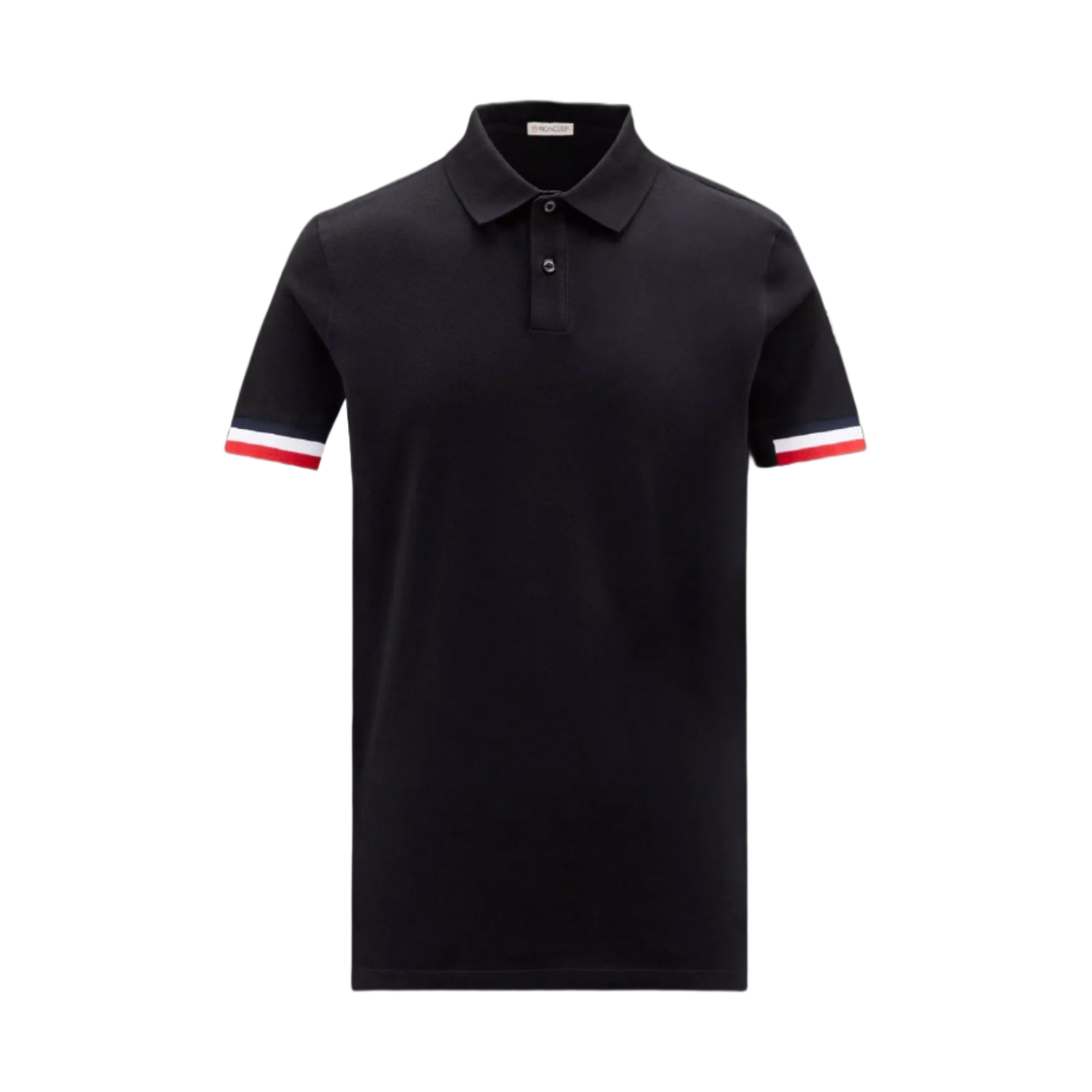 I1-091-8A00023-899P0-999 Moncler Tricolour Accent Polo Shirt Black - 23SS