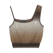 Enor Women Unbalance Sleeveless Knit Brown