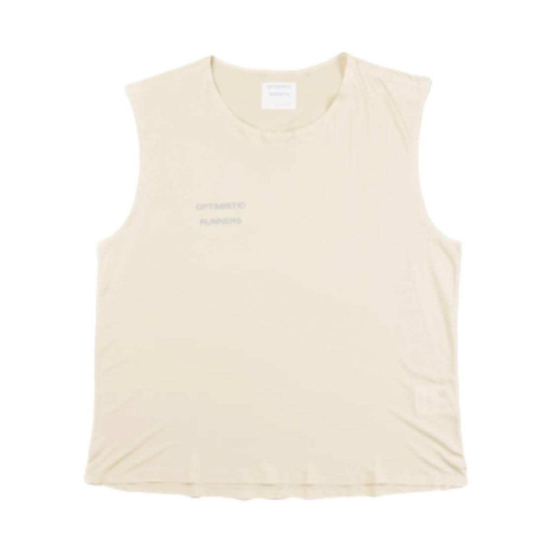 - Optimistic Runners Recycled Crop Tank Top Sand