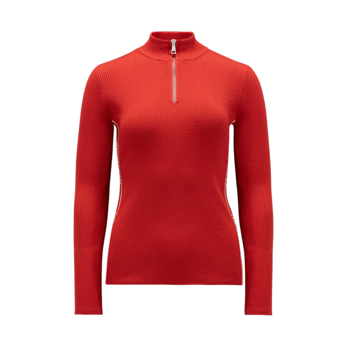 (W) 몽클레르 울 집업 폴로 넥 점퍼 레드 - 23FW((W) Moncler Wool Zip-Up Polo Neck Jumper Red - 23FW)