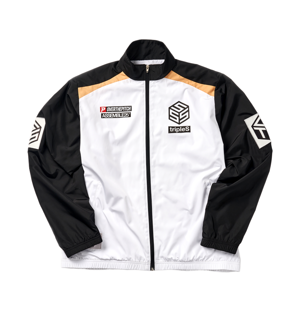 TSPCMD11 tripleS x Over The Pitch TEAM SSS ASSEMBLE 25 Woven Zip Up White