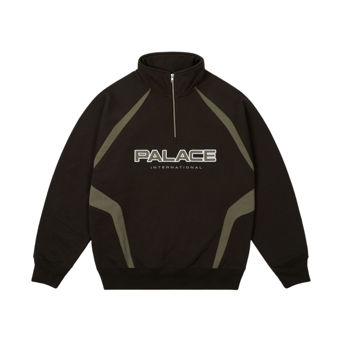 팔라스 인터내셔널 1/4 집 블랙 - 24FW(Palace International 1/4 Zip Black - 24FW) - 1
