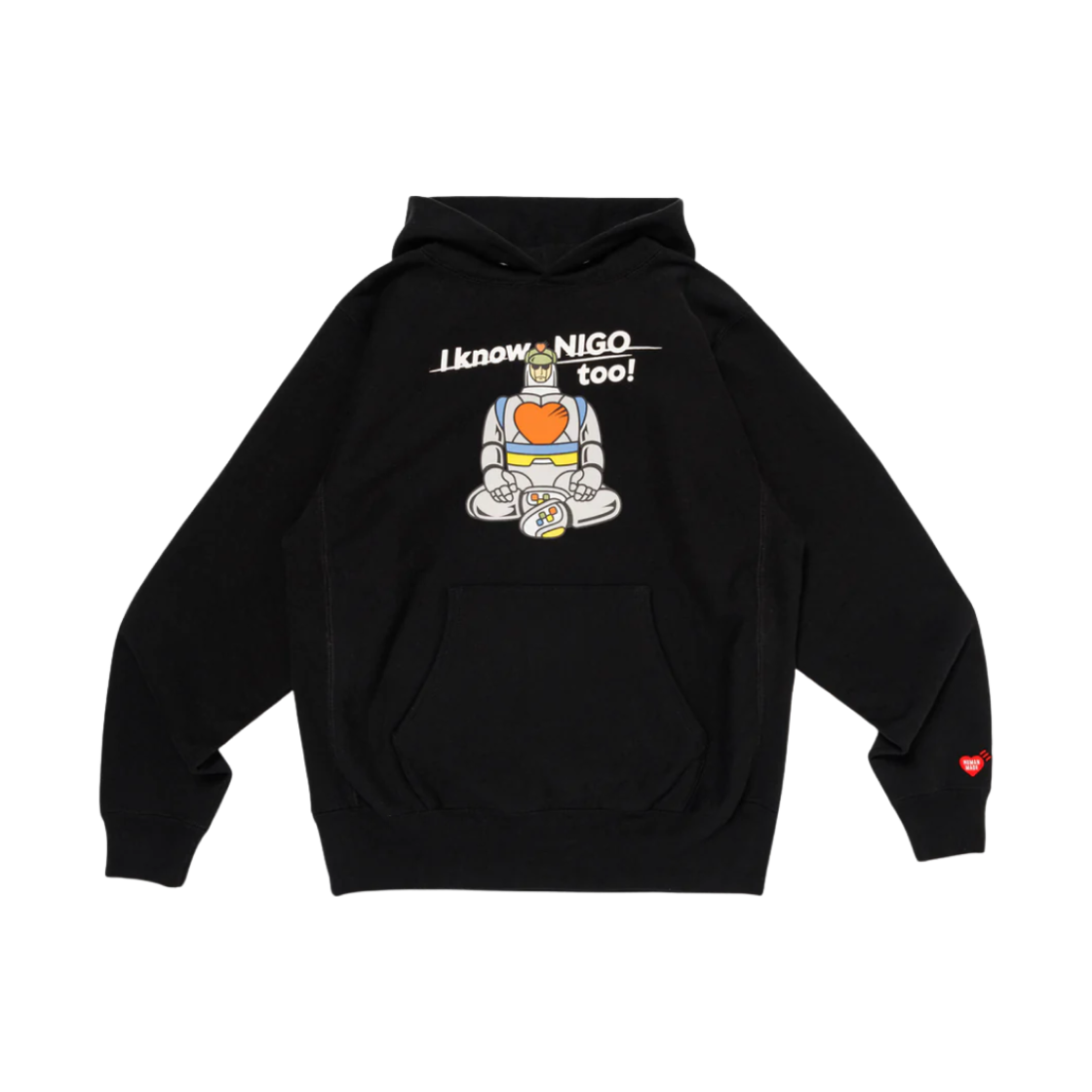 휴먼 메이드 x 아이 노우 니고 투 헤비웨이트 후드 블랙(Human Made x I Know Nigo Too Heavyweight Hoodie Black) - 1