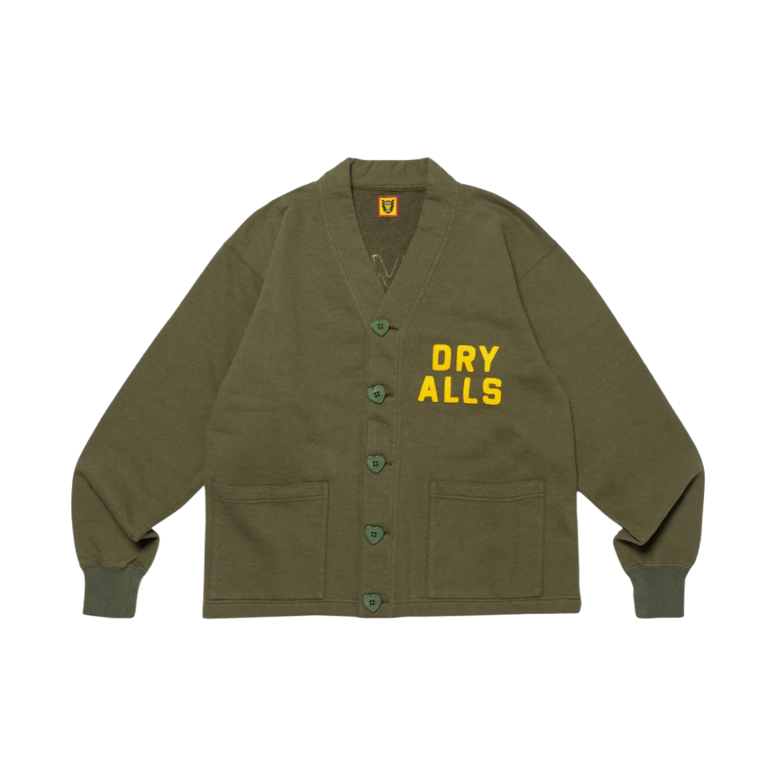 HM26CS029 Human Made Sweatshirt Cardigan Olive Drab